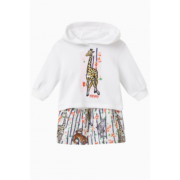 KENZO KIDS - Giraffe-print Hoodie & Dress Set