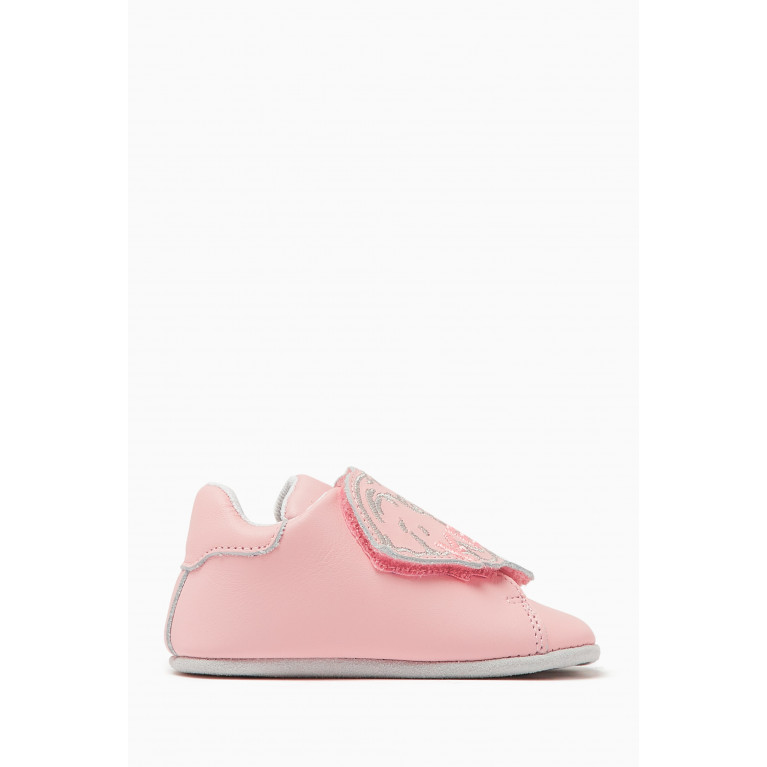 KENZO KIDS - Elephant Logo Shoes in Leather Pink