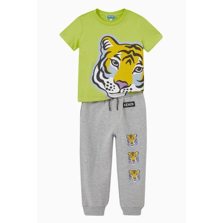 KENZO KIDS - Logo Tiger Sweatpants in Cotton
