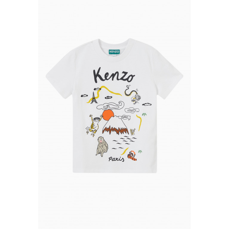 KENZO KIDS - Graphic Logo T-shirt in Cotton