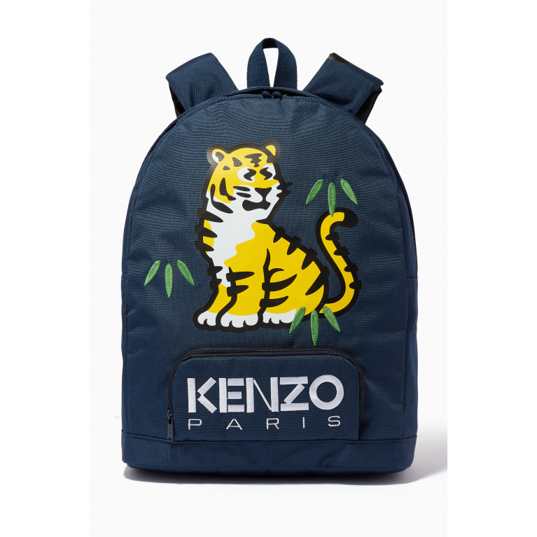 KENZO KIDS - Tiger Logo Backpack Blue