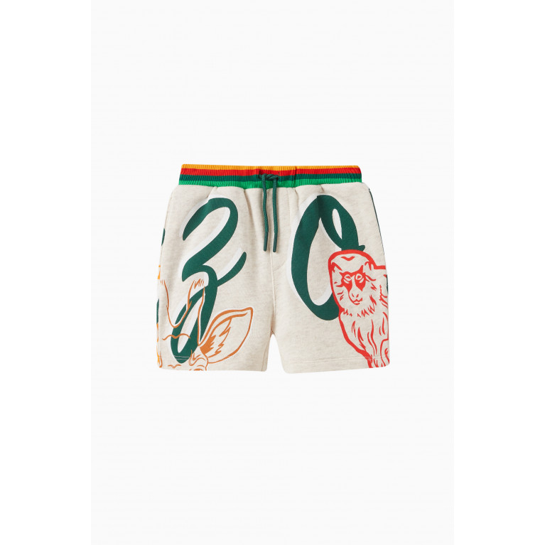 KENZO KIDS - KENZO KIDS - Animal-print Logo Shorts in Cotton