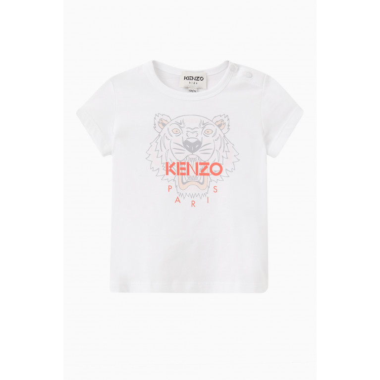 KENZO KIDS - Tiger Logo-print T-shirt in Cotton
