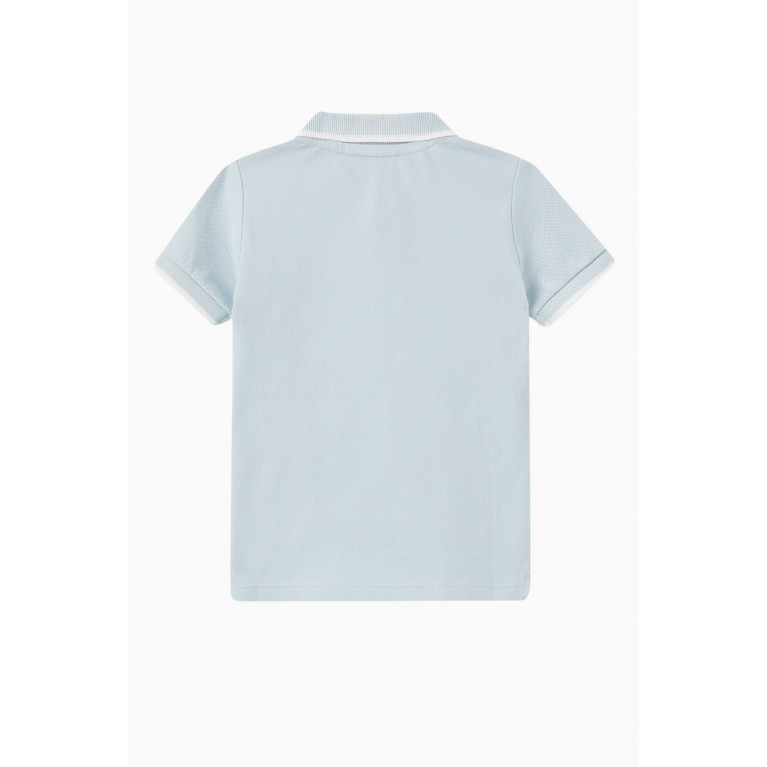 KENZO KIDS - Logo Appliqué Polo Shirt in Cotton-pique
