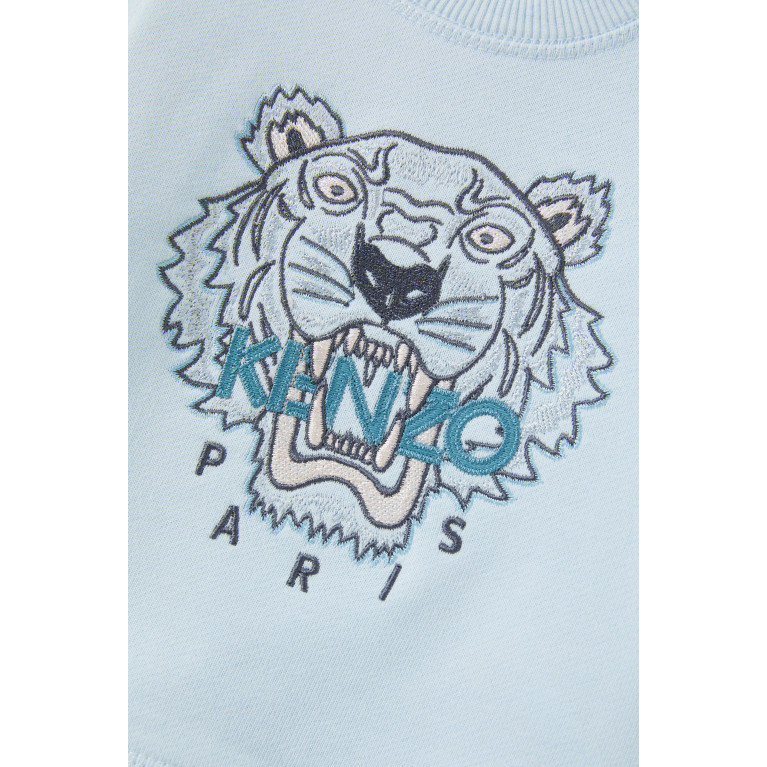KENZO KIDS - Logo-print Sweatshirt in Cotton Blue