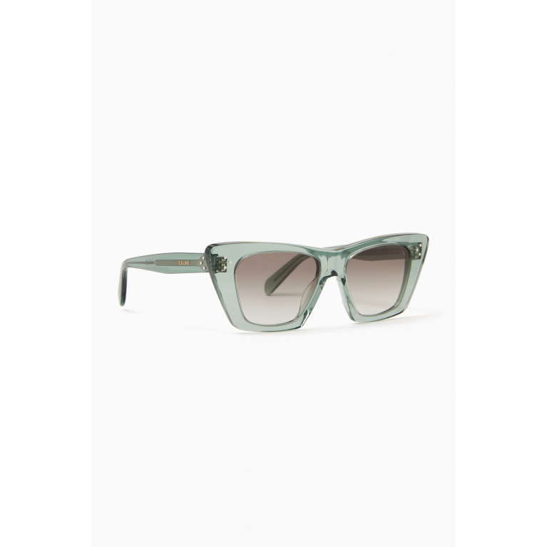 Celine - Cat-eye Sunglasses in Acetate Green