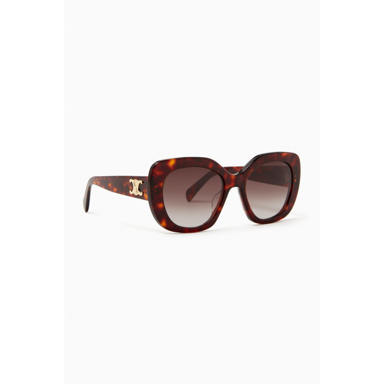 Celine - Triomphe Sunglasses in Acetate Brown