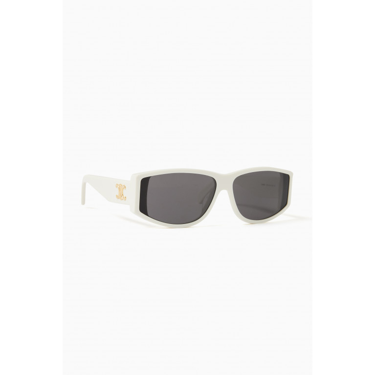 Celine - Triomphe 07 Sunglasses in Acetate White