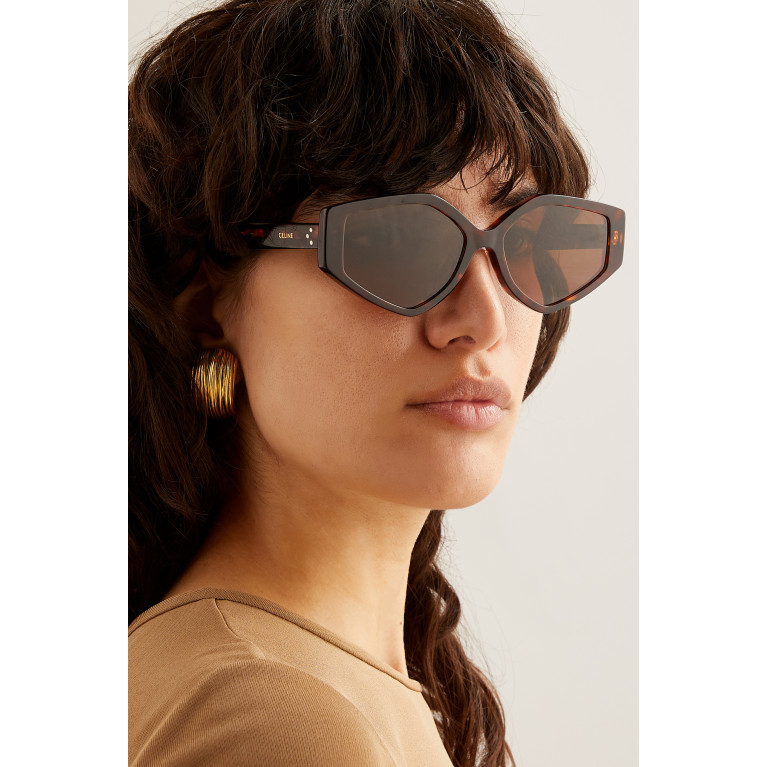 Celine - Graphic Sunglasses in Acetate Brown