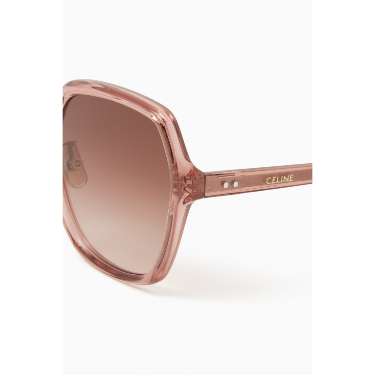 Celine - Oversized Sunglasses in Acetate Pink