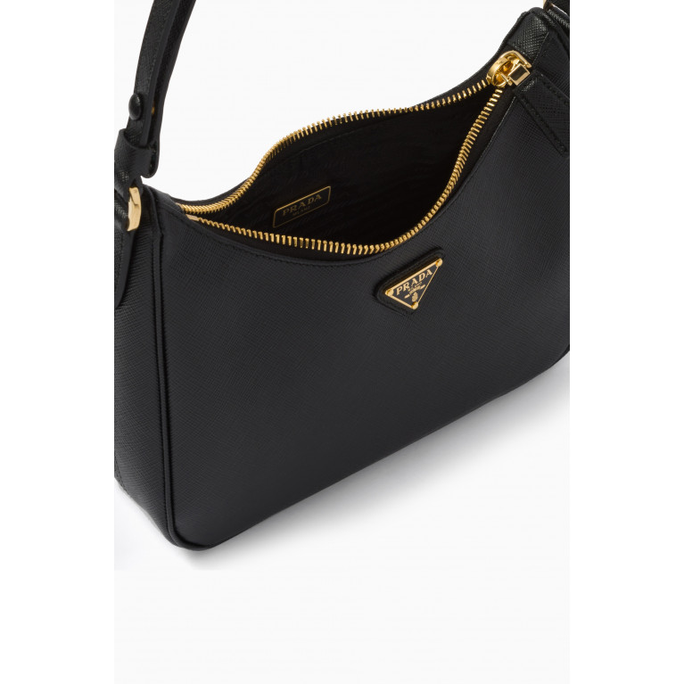 Prada - Mini Shoulder Bag in Saffiano Leather Black
