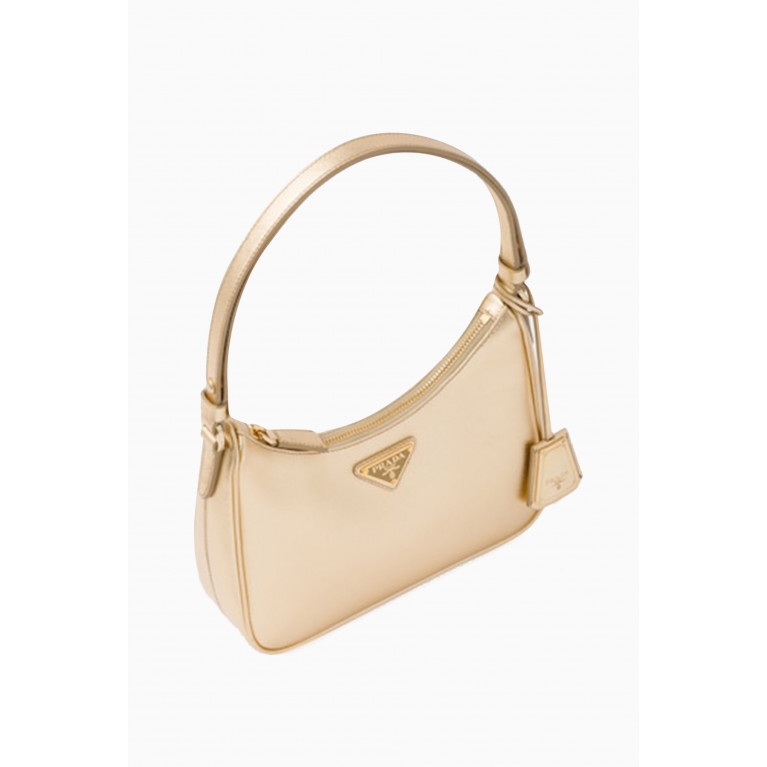 Prada - Mini Shoulder Bag in Saffiano Leather Gold