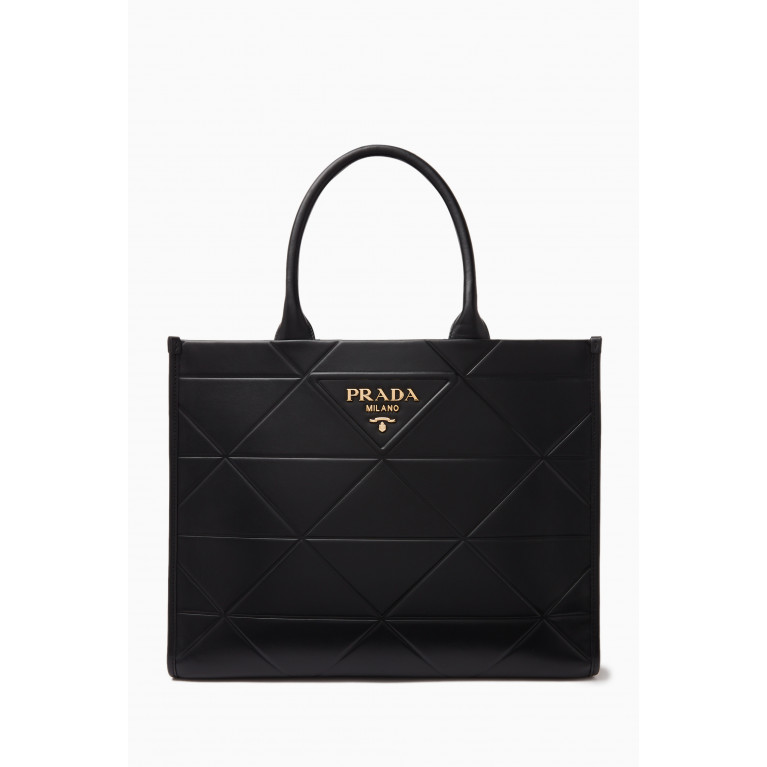 Prada - Topstitching Large Tote Bag in Leather