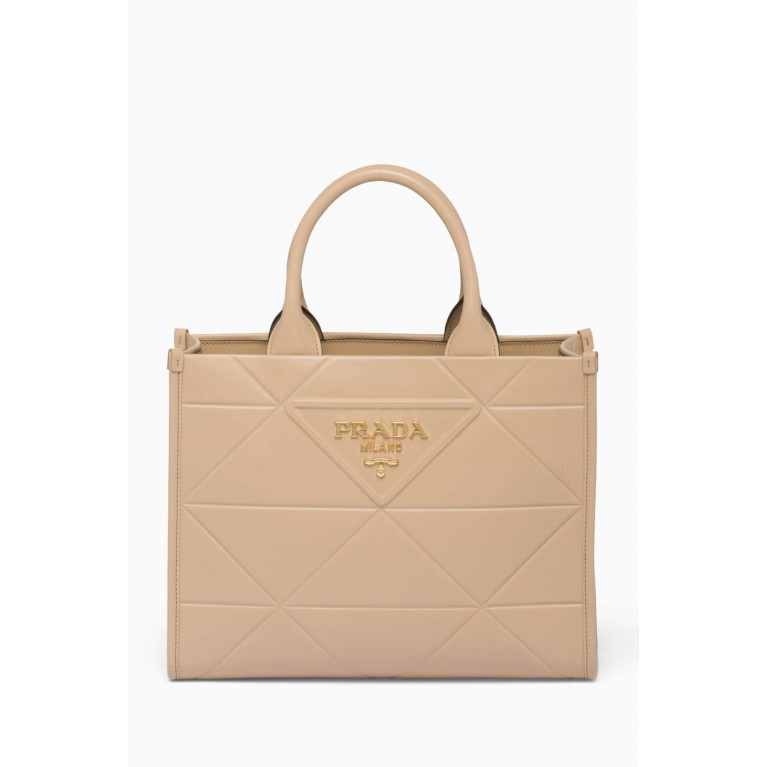 Prada - Small Symbole Top Handle Bag in Quilted Calf Leather