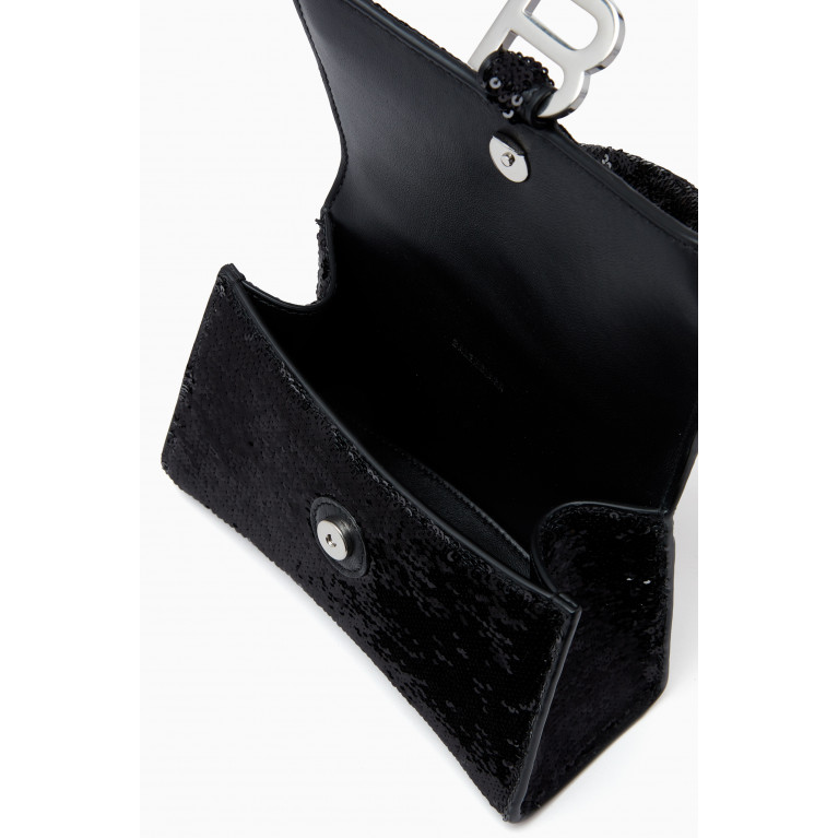 Balenciaga - Hourglass XS Top-handle Bag in Sequins & Lambskin