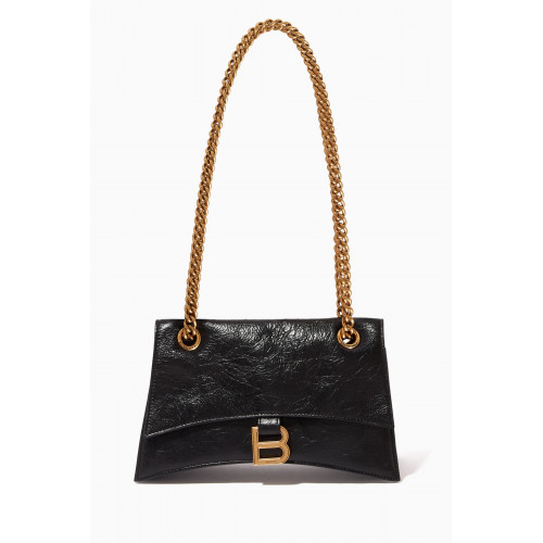 Balenciaga - Small Crush Chain Shoulder Bag in Textured Leather