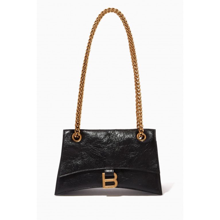 Balenciaga - Small Crush Chain Shoulder Bag in Textured Leather