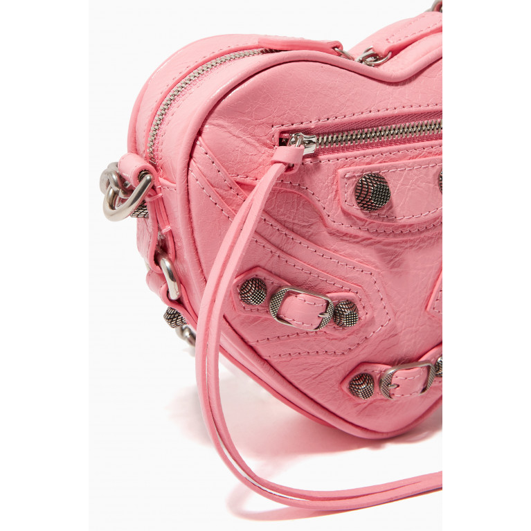 Balenciaga - Mini Le Cagole Heart Shoulder Bag in Leather