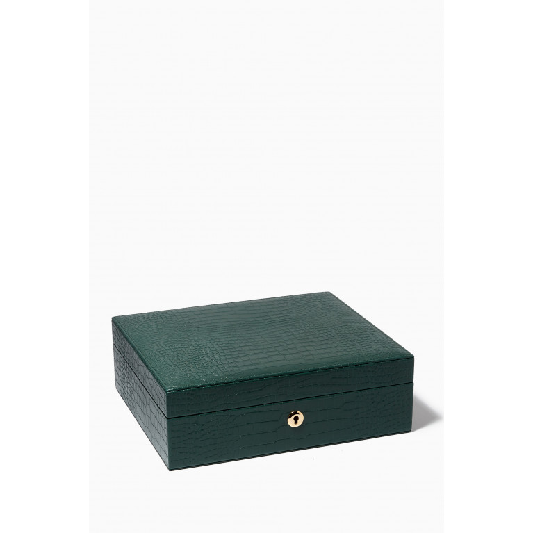 Rapport - Collector's 8 Watch Box in Croc-embossed Leather