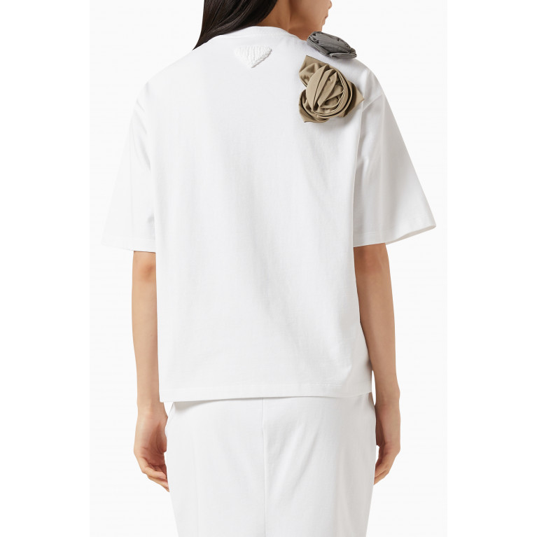 Prada - Embellished Top in Cotton-jersey