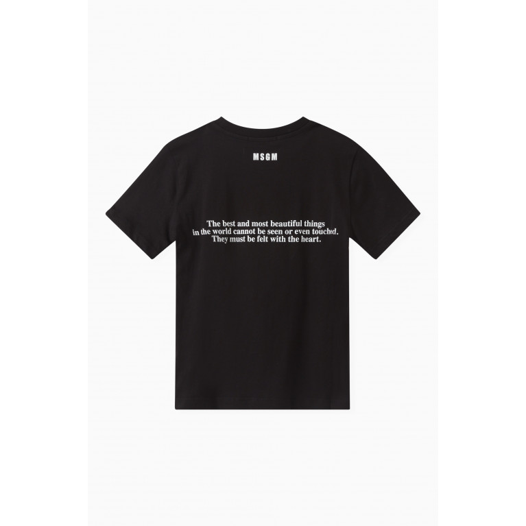 MSGM - Graphic Print T-shirt in Cotton Black