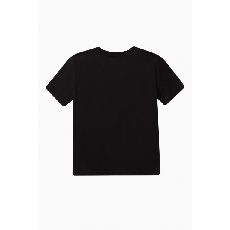 MSGM - Graphic Logo Print T-shirt in Cotton Black