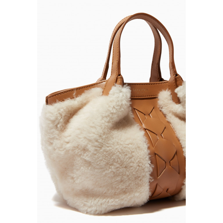 Serapian - Mini Secret Bag in Shearling & Leather