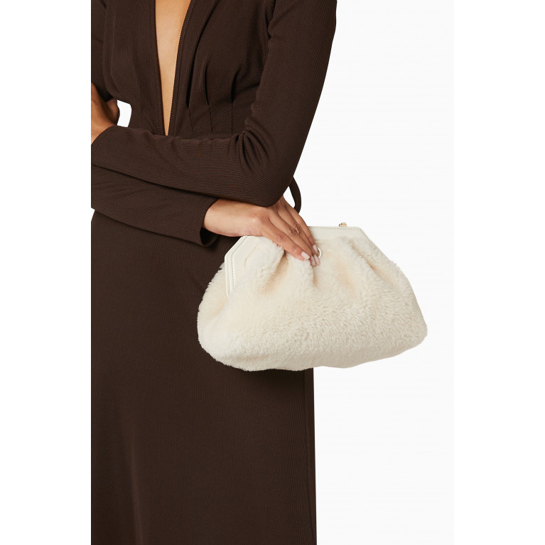 Serapian - Secret Clutch Bag in Shearling & Leather