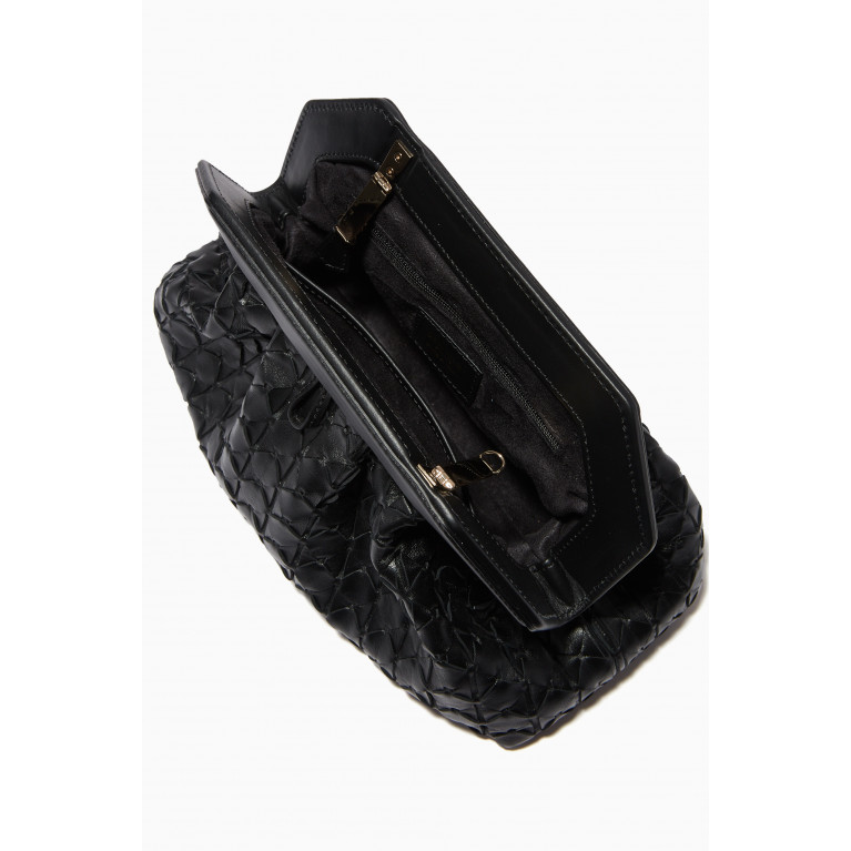 Serapian - Secret Clutch Bag in Mosaico Black