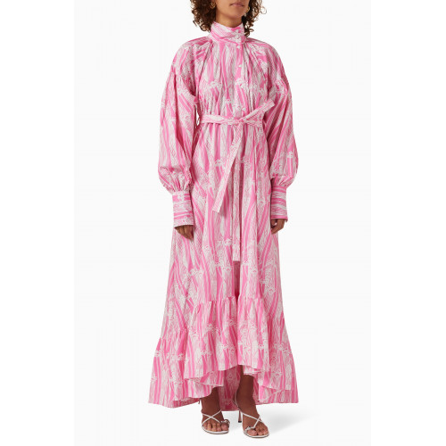 Patou - Painter Maxi Dress in Organic Cotton Pink