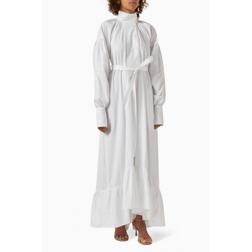 Patou - Painter Maxi Dress in Organic Cotton White