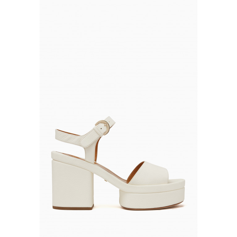 Chloé - Odina Platform 100 Sandals in Grained Leather