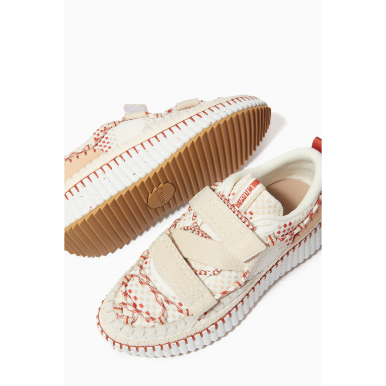 Chloé - Nama Slip-on Sneakers in Mesh White