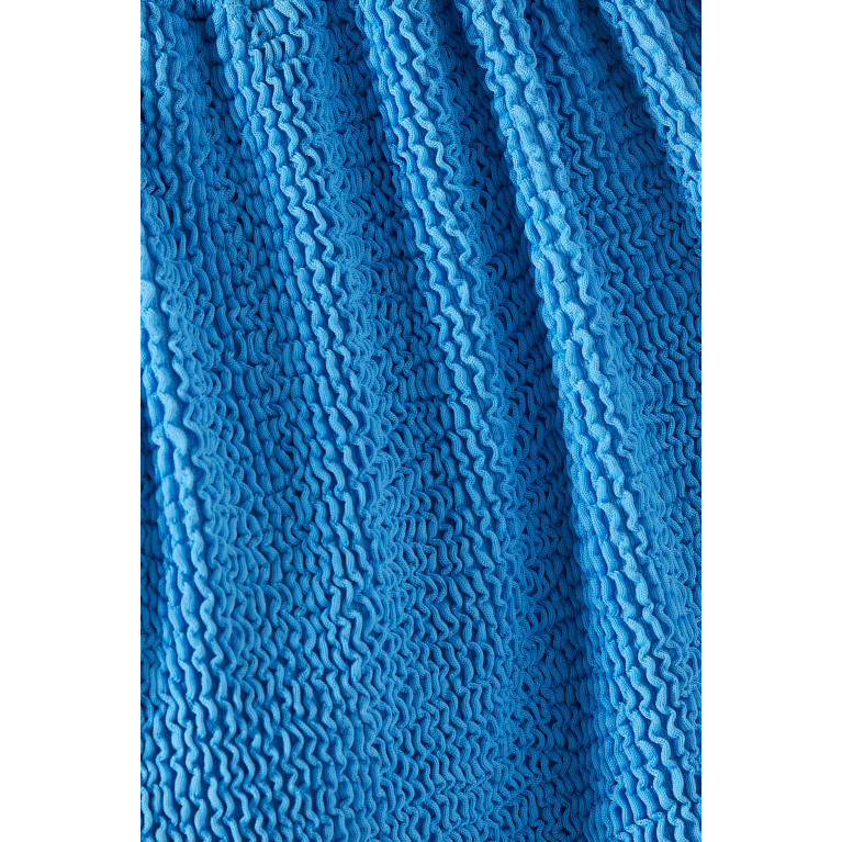 Bond-Eye - Imogen Halterneck Mini Dress in Nylon-knit Blue