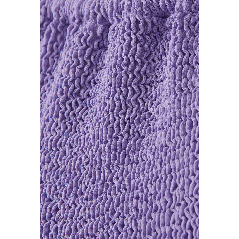 Bond-Eye - Imogen Halterneck Mini Dress in Nylon-knit Purple