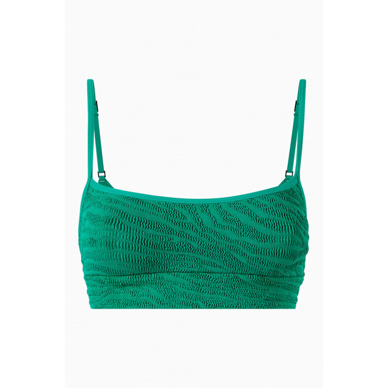 Bond-Eye - Saint Tiger Texture Bikini Top Green