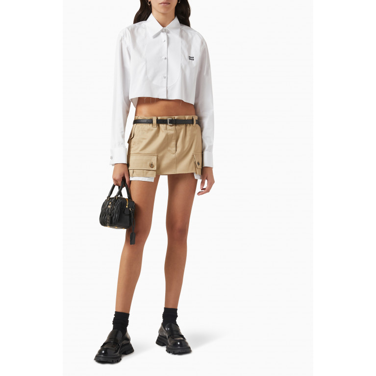 Miu Miu - Mini Chino Skirt in Cotton