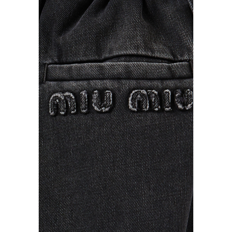 Miu Miu - High-waist Paperbag Jeans in Denim