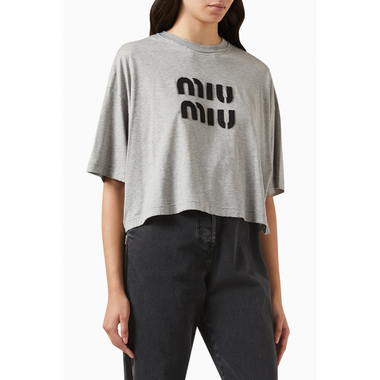 Miu Miu - Slouchy T-shirt in Jersey