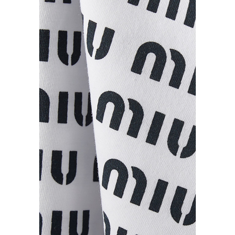 Miu Miu - Logo-print T-shirt in Cotton
