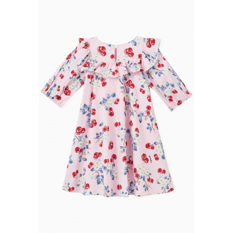 Monnalisa - Floral Cherry Dress in Cotton