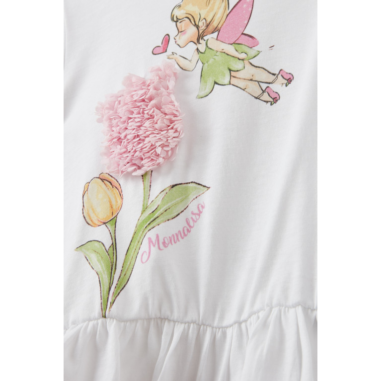 Monnalisa - Tulip Flared T-shirt in Cotton