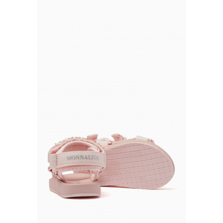 Monnalisa - Technical Pearl Sandals Pink