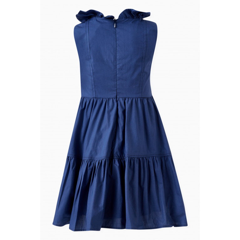 Monnalisa - Sleeveless Ruffled Dress in Cotton