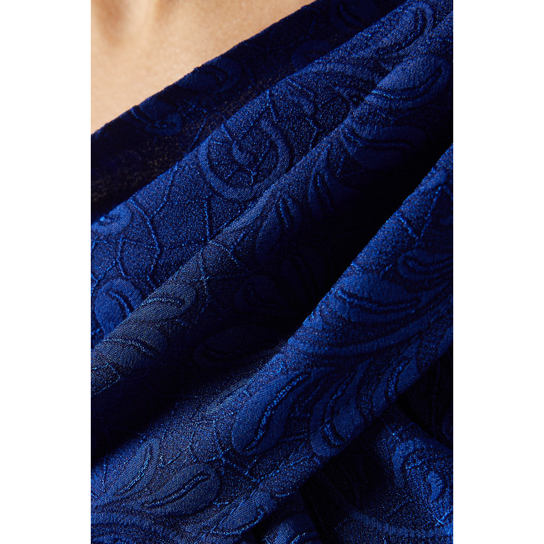 Amri - Textured Draped Maxi Dress Blue
