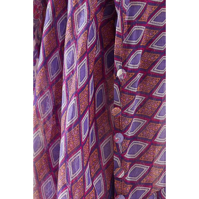 MISA - Veruschka Sheer Maxi Robe in Chiffon