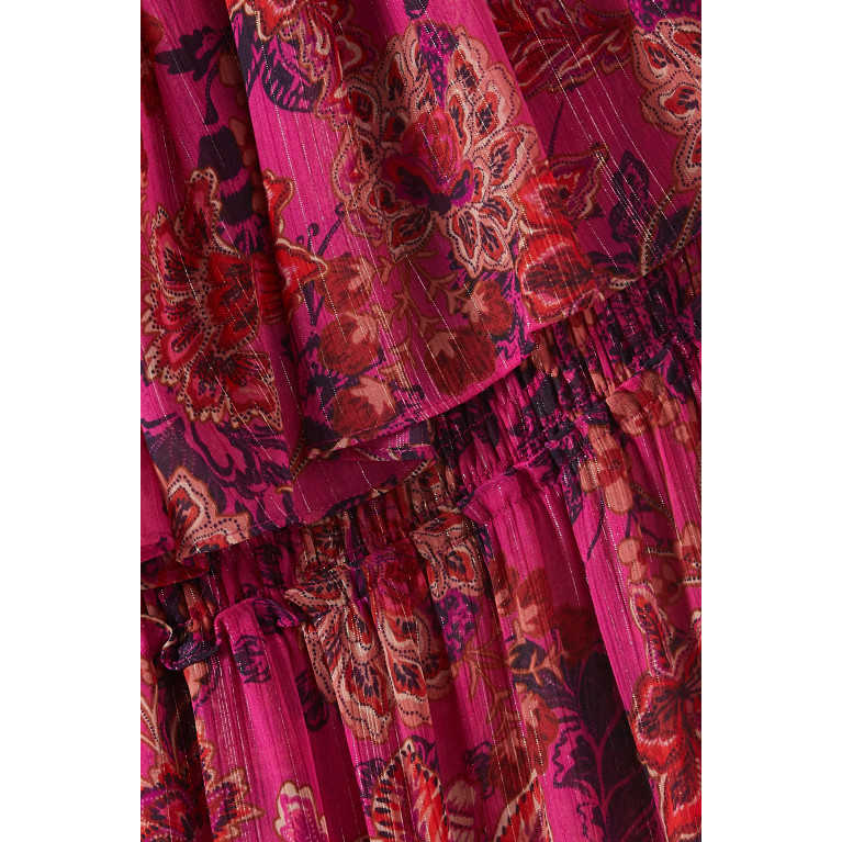 MISA - Cassandra Floral-print Maxi Dress in Chiffon