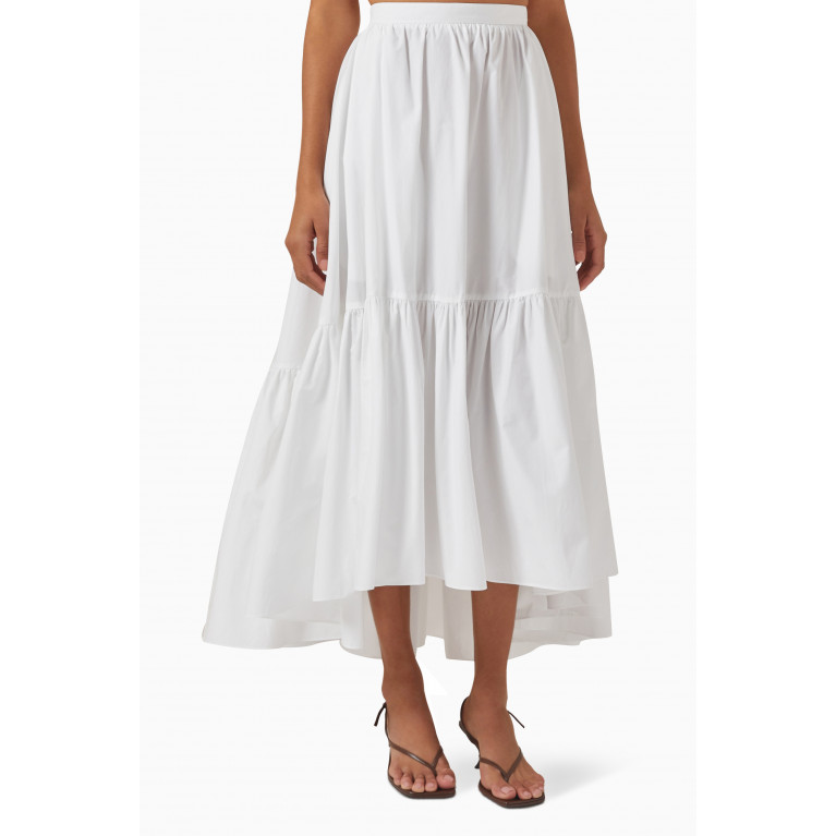 Patou - Tiered Maxi Skirt in Organic Cotton