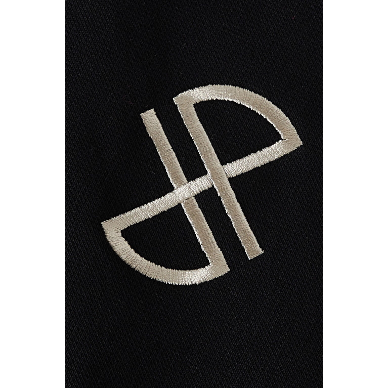 Patou - Medallion Logo Sweatshirt in Organic Cotton Black