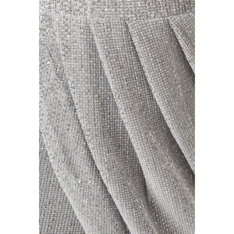 Lavish Alice - One-shoulder Midi Dress in Sequins